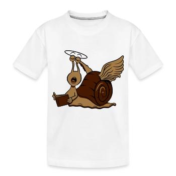 Escargot drôle d'ange - T-shirt bio Premium Enfant - blanc - Devant