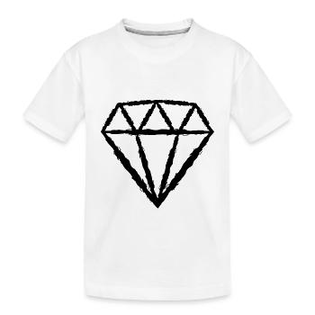 Icône de diamant noir - T-shirt bio Premium Enfant - blanc - Devant