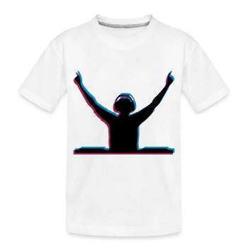 DJ effet 3D - T-shirt bio Premium Enfant - blanc - Devant
