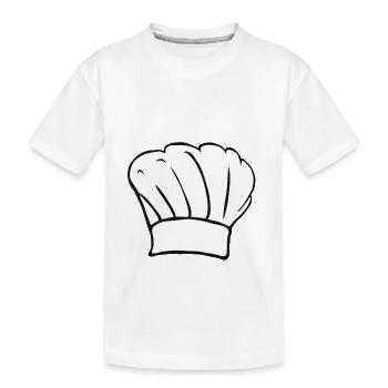 Chef hat amateur cook baker cook gift cook - Kids' Premium Organic T-Shirt - white - Front
