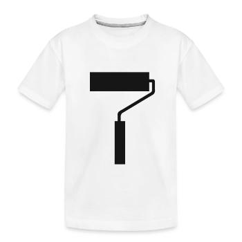 Pinsel Lackieren Pinseln Malen Maler Lackierer - Kinder Premium Bio T-Shirt - Weiß - Vorne