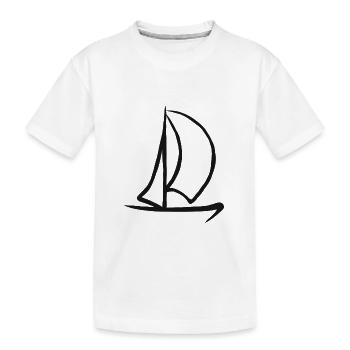 Voile voilier bateau à voile voile capitaine - T-shirt bio Premium Enfant - blanc - Devant