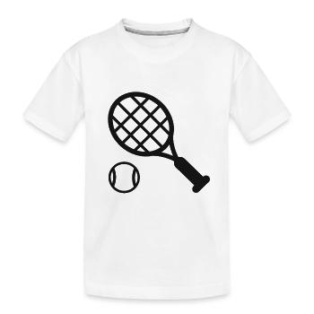 Tennis tennis tennis lovers tennis racket - Kids' Premium Organic T-Shirt - white - Front