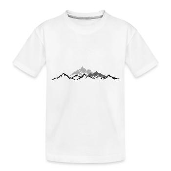 Mountaineering mountain landscape mountains hiking mountain range - Kids' Premium Organic T-Shirt - white - Front