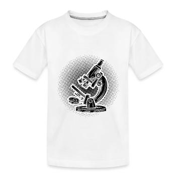 Biologe | Mikroskop Biologie Studium Geschenkidee - Kinder Premium Bio T-Shirt - Weiß - Vorne