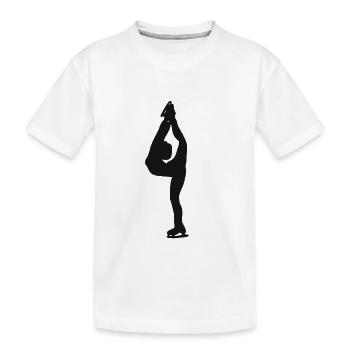 Schlittschuh Eislauf Eiskunstlauf Eiskunstlaufen - Kinder Premium Bio T-Shirt - Weiß - Vorne
