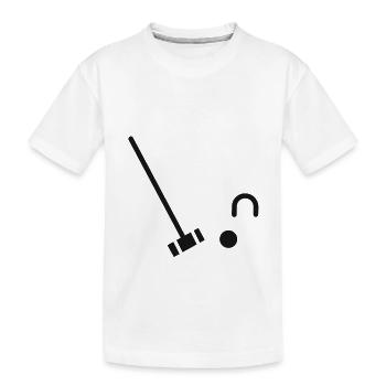 Croquet Sport Croquet Bat Croquet Crocket - Kids' Premium Organic T-Shirt - white - Front
