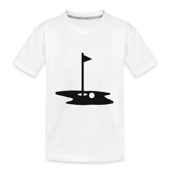 Golfschläger Golfball Golfer Golfspieler Golf - Kinder Premium Bio T-Shirt - Weiß - Vorne