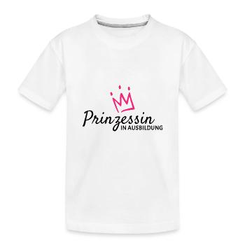 Prinzessin in Ausbildung mit Krone - Kinder Premium Bio T-Shirt - Weiß - Vorne
