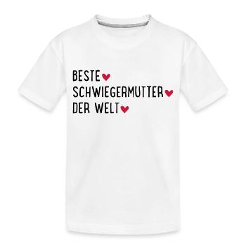 Beste Schwiegermutter der Welt - Kinder Premium Bio T-Shirt - Weiß - Vorne