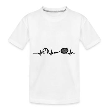 Raquette de tennis EKG Tennis Heartbeat - T-shirt bio Premium Enfant - blanc - Devant