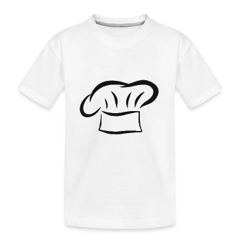 Bonnet cuisine cuisine boulanger pâtissier cuisinier amateur cadeau - T-shirt bio Premium Enfant - blanc - Devant
