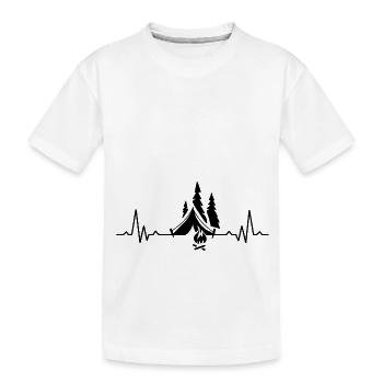 Camping gift tents nature camping tent vacation - Kids' Premium Organic T-Shirt - white - Front
