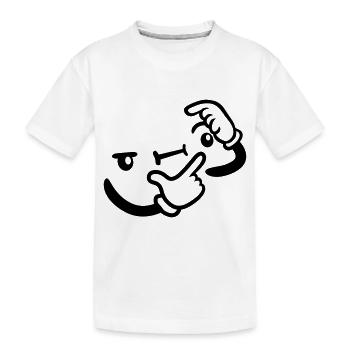 Conception de réflexion visage - T-shirt bio Premium Enfant - blanc - Devant