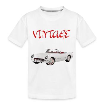 vintage car - Kids' Premium Organic T-Shirt - white - Front