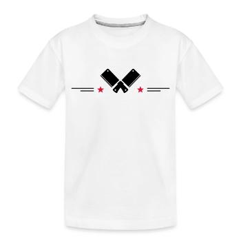 Küchenmesser für Sterneköche - Kinder Premium Bio T-Shirt - Weiß - Vorne