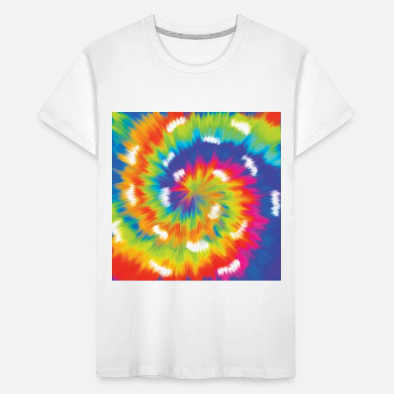 Tie Dye Pattern - Rainbow Colorful Art Lover Gift Kids' Premium Organic T-Shirt