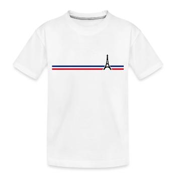 Paris - Eiffelturm - Kinder Premium Bio T-Shirt - Weiß - Vorne