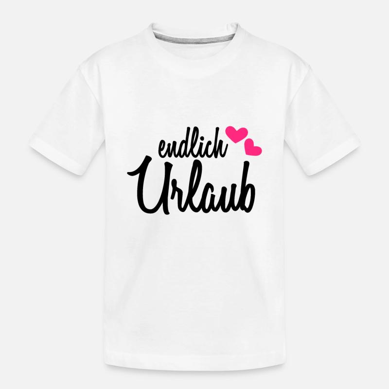 Endlich Urlaub - Kinder Premium Bio T-Shirt - Weiß