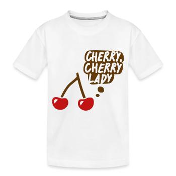 Cherry, cherry lady - Kinder Premium Bio T-Shirt - Weiß - Vorne