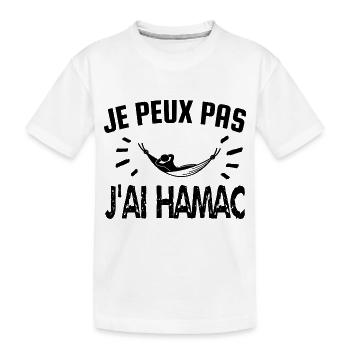 je peux pas j'ai hamac - T-shirt bio Premium Enfant - blanc - Devant