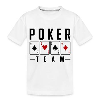 équipe de poker - T-shirt bio Premium Enfant - blanc - Devant