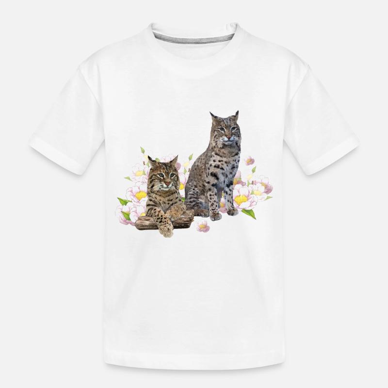 Luchs - Kinder Premium Bio T-Shirt - Weiß