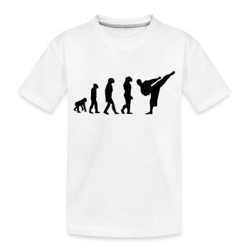 évolution karaté - T-shirt bio Premium Enfant - blanc - Devant