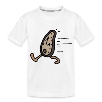 Le temps court - Le temps court - Horloge avec jambes - T-shirt bio Premium Enfant - blanc - Devant