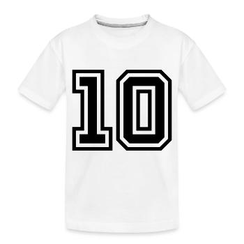 10 Zahl symbol - Kinder Premium Bio T-Shirt - Weiß - Vorne