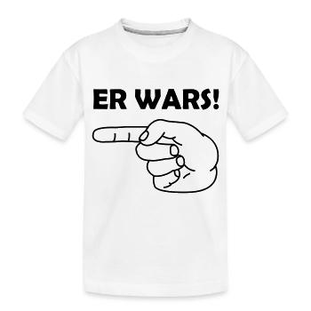 Zeigefinger Er Wars - Kinder Premium Bio T-Shirt - Weiß - Vorne