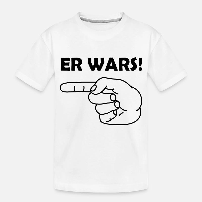 Zeigefinger Er Wars - Kinder Premium Bio T-Shirt - Weiß