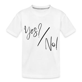 Ja, nein - Kinder Premium Bio T-Shirt - Weiß - Vorne