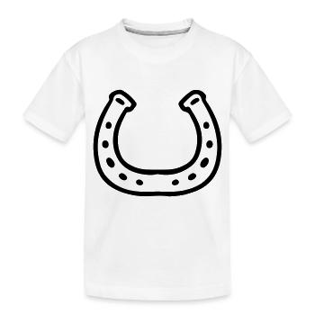Horseshoe Lucky Charm Lucky Mushroom - Kids' Premium Organic T-Shirt - white - Front