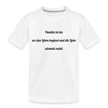 family adoption zusammen love schwanger adoption - Kinder Premium Bio T-Shirt - Weiß - Vorne