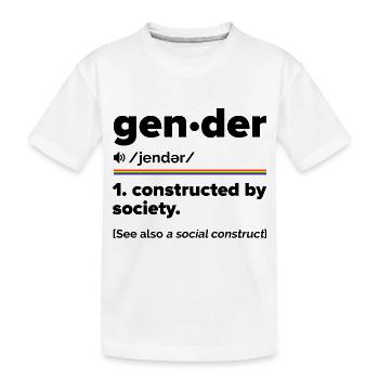 Gender Constructed Society Bisexual Pride Rainbow - Kinder Premium Bio T-Shirt - Weiß - Vorne