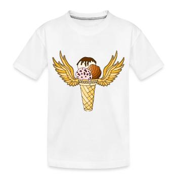 Ice cream - Kids' Premium Organic T-Shirt - white - Front