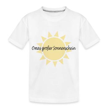 Omas großer Sonnenschein - Kinder Premium Bio T-Shirt - Weiß - Vorne