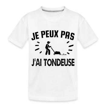je peux pas j'ai tondeuse - T-shirt bio Premium Enfant - blanc - Devant
