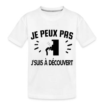 je peux pas je suis à découvert - T-shirt bio Premium Enfant - blanc - Devant