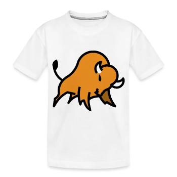 Logo du bison - T-shirt bio Premium Enfant - blanc - Devant