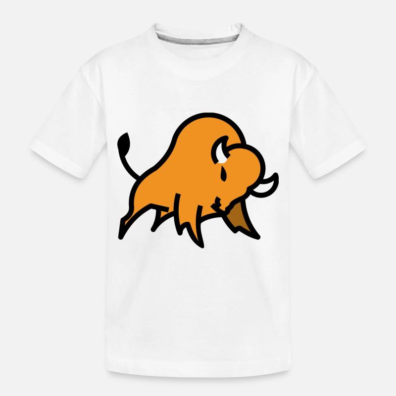 Logo du bison - T-shirt bio Premium Enfant - blanc