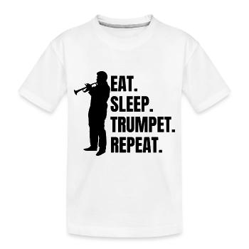 Trompete Musiker lustiger Instrument Musik Spruch - Kinder Premium Bio T-Shirt - Weiß - Vorne