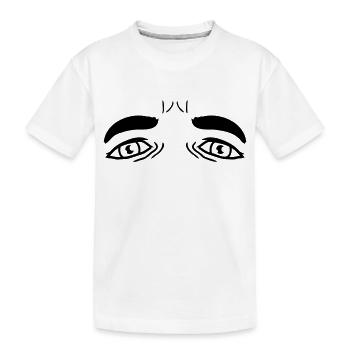 Crying Sad Eyes Design - Kids' Premium Organic T-Shirt - white - Front