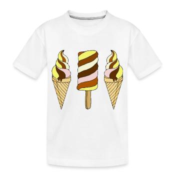 Eis - Kinder Premium Bio T-Shirt - Weiß - Vorne