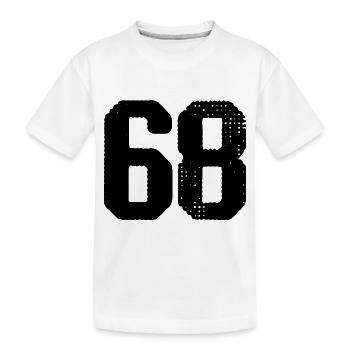 68 Zahl Trikot - Kinder Premium Bio T-Shirt - Weiß - Vorne