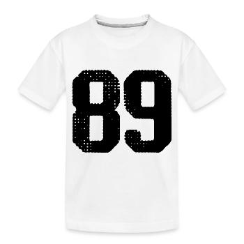 89 number jersey - Kids' Premium Organic T-Shirt - white - Front