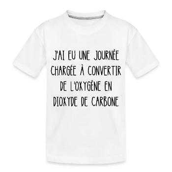 journée chargée - T-shirt bio Premium Enfant - blanc - Devant