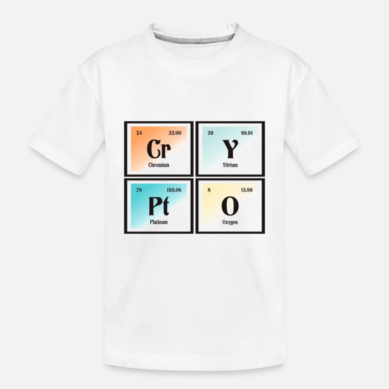 Crypto - Periodensystem der Elemente - Kinder Premium Bio T-Shirt - Weiß