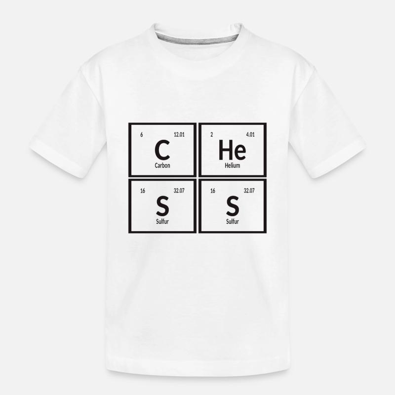 Schach | Periodensystem der Elemente - Kinder Premium Bio T-Shirt - Weiß